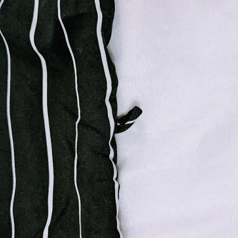Dress Forum Los Angeles Black and White Striped Jumpsuit Women's Size Medium